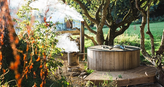 hot tub in nature slane