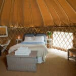Luxury camping at Rock Farm Slane Inside a Rock Farm Slane Yurt, Rock Farm Slane