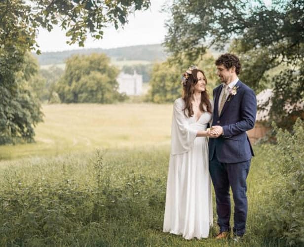Couple at a wedding venue