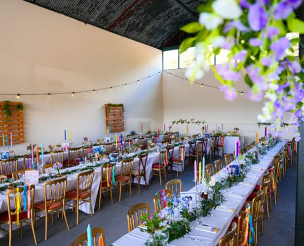 Wedding venue table set
