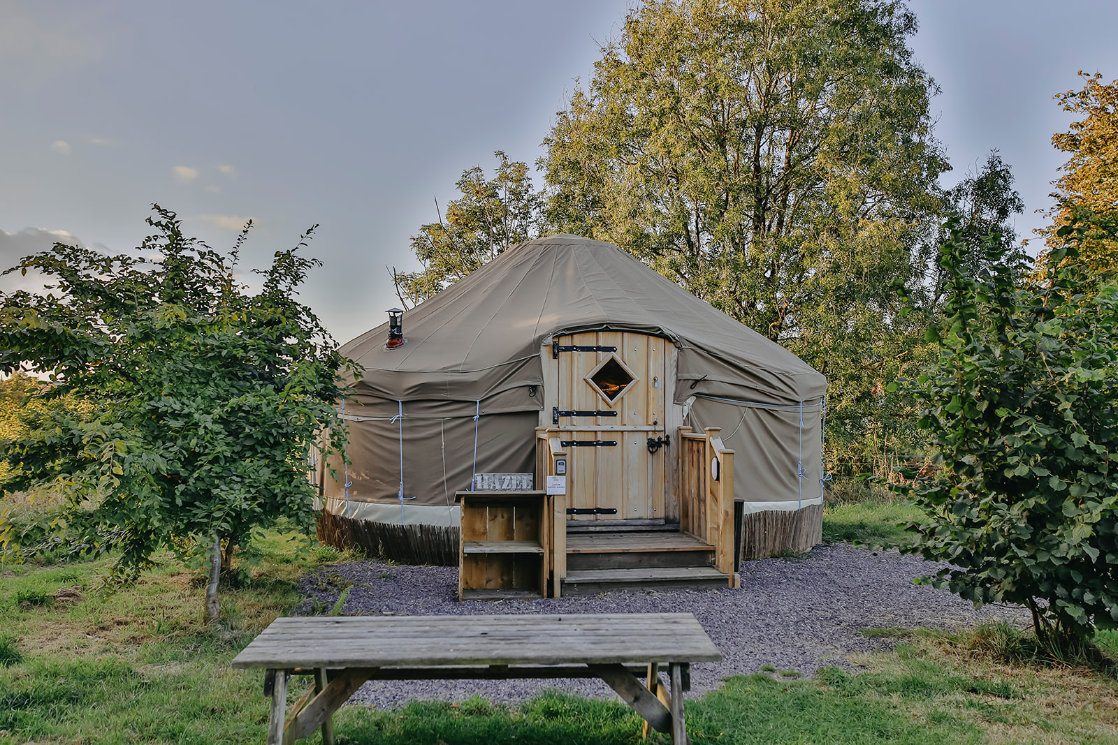 Hazel 6-man Yurt. Rock Farm Slane
