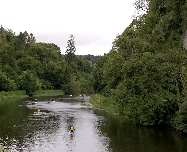 kayaking in river
