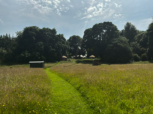 view of the farm with road
